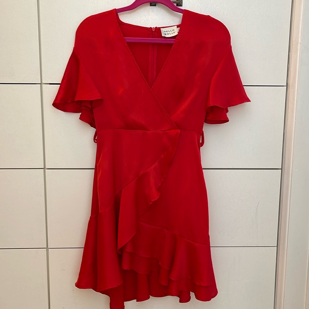 Red Asymmetrical Dress